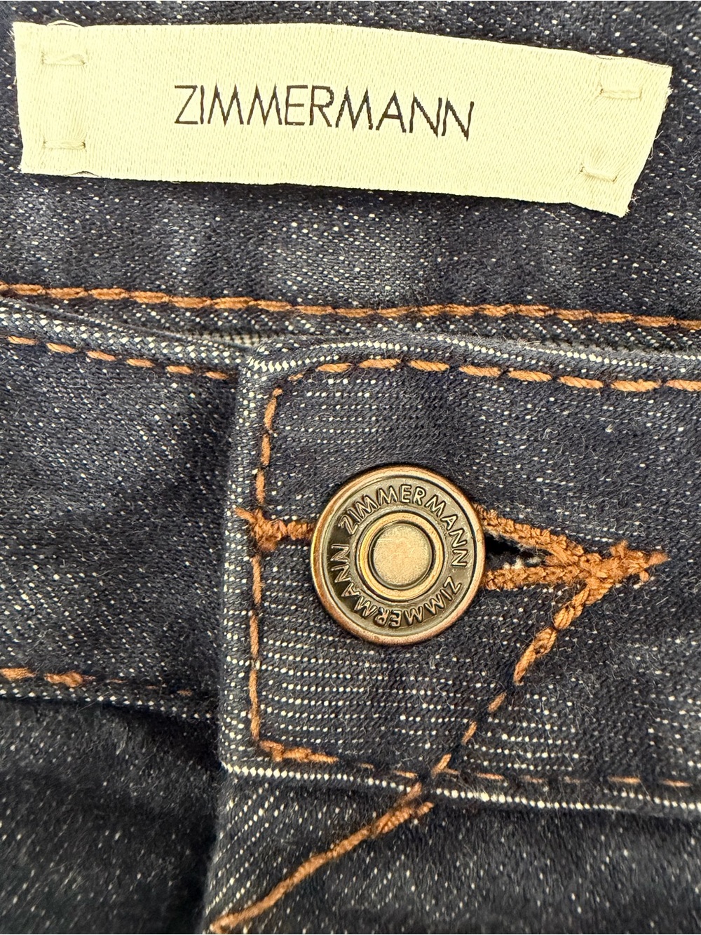 Zimmermann Kaleidoscope Cuffed Crop Jeans in Ink Wash Size 28 - Picture 8 of 11